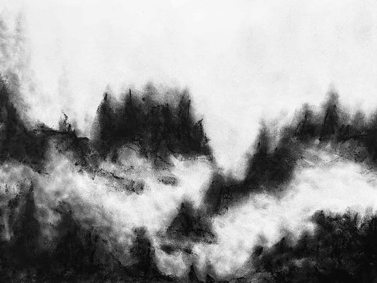 Misty Abstract Pines